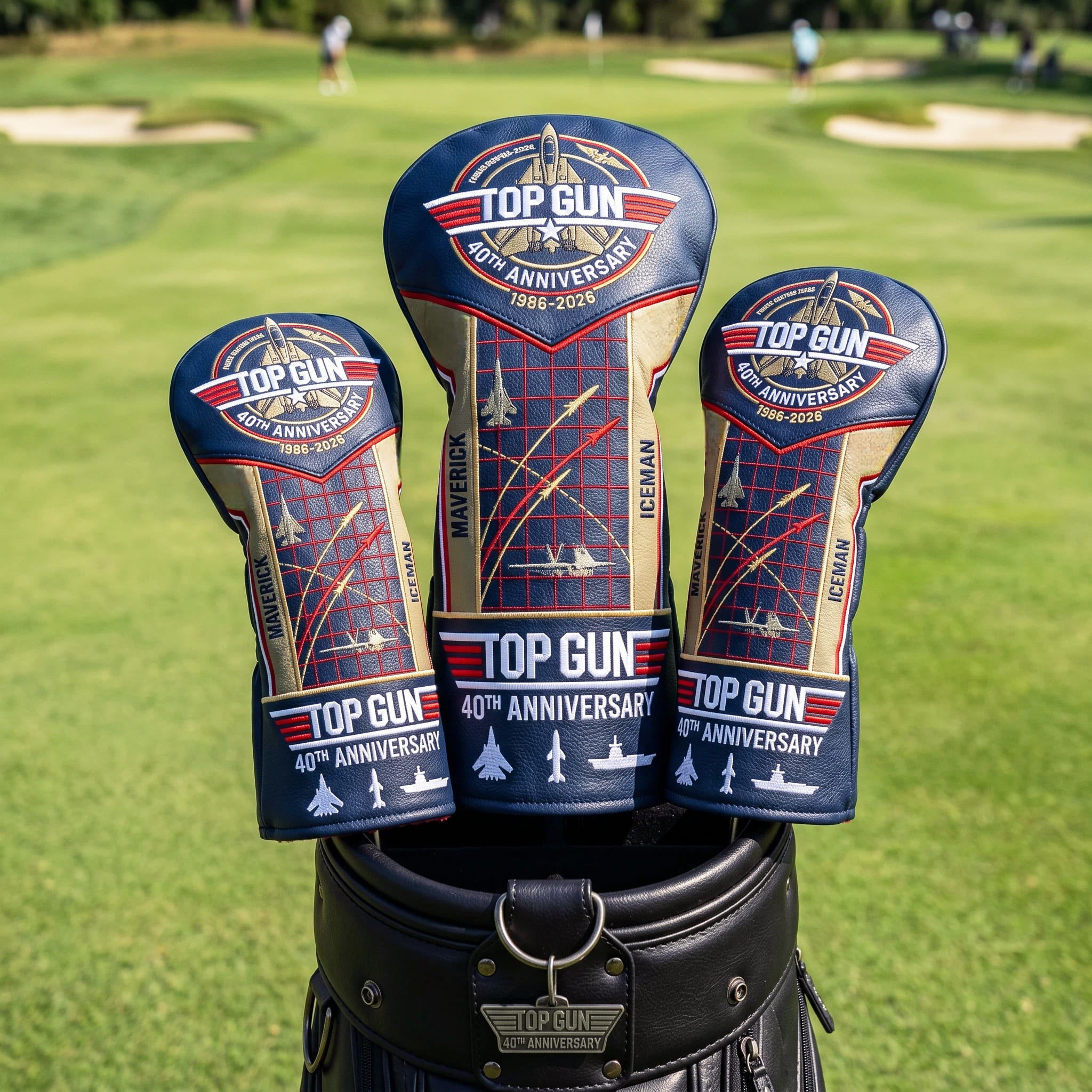 Top Gun 40th Anniversary 1986-2026 Maverick and Iceman Elite Leather Golf Head Covers