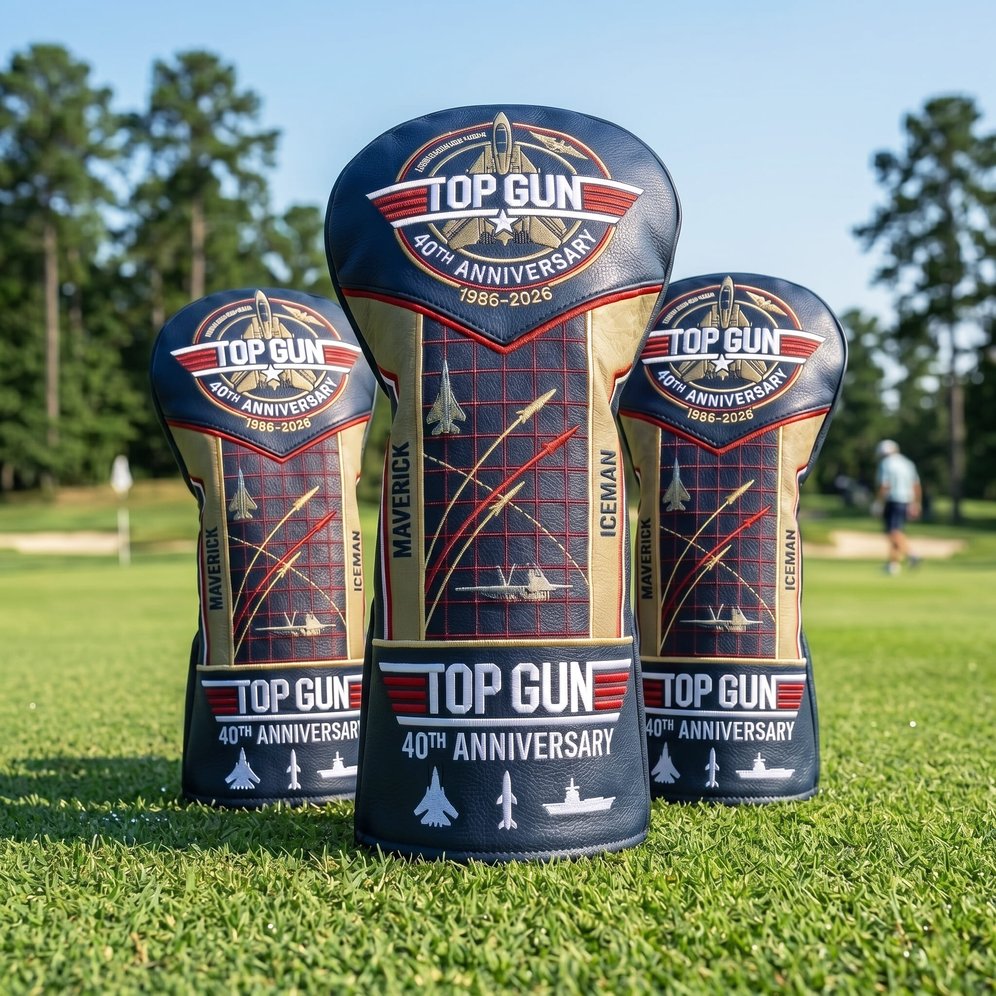 Top Gun 40th Anniversary 1986-2026 Maverick and Iceman Elite Leather Golf Head Covers