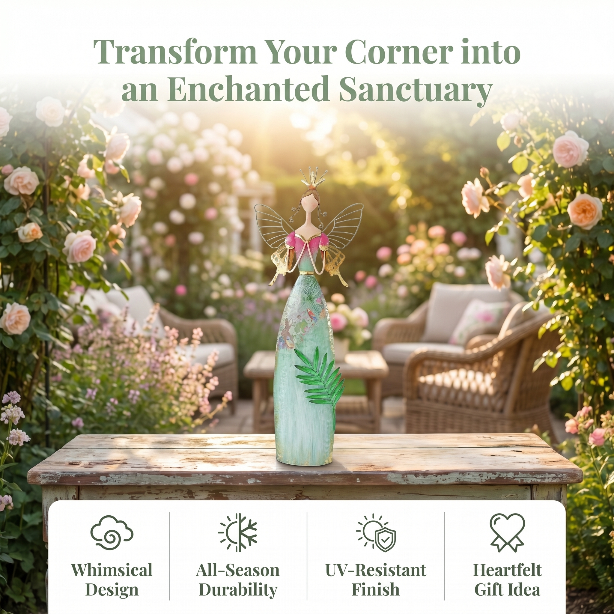 Fairy Angel Garden Metal Statue