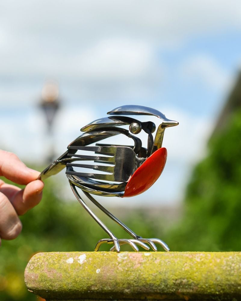 Robin Scrap Metal Art Sculpture