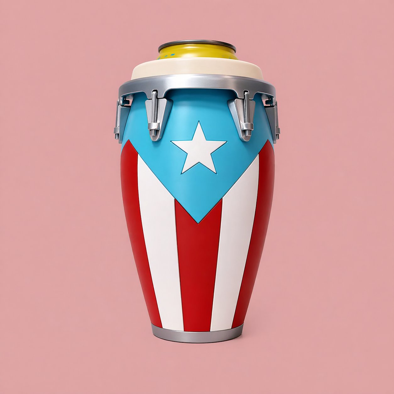 Conga-Style Can Holder – Celebrate Caribbean Pride, One Sip at a Time