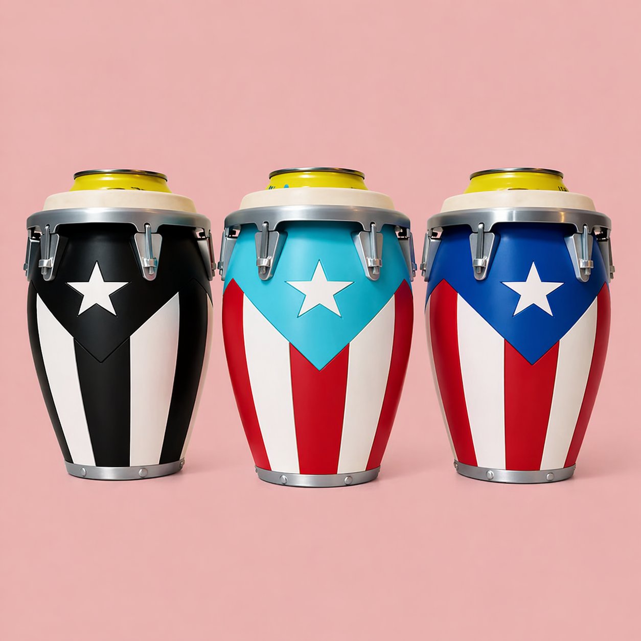 Conga-Style Can Holder – Celebrate Caribbean Pride, One Sip at a Time