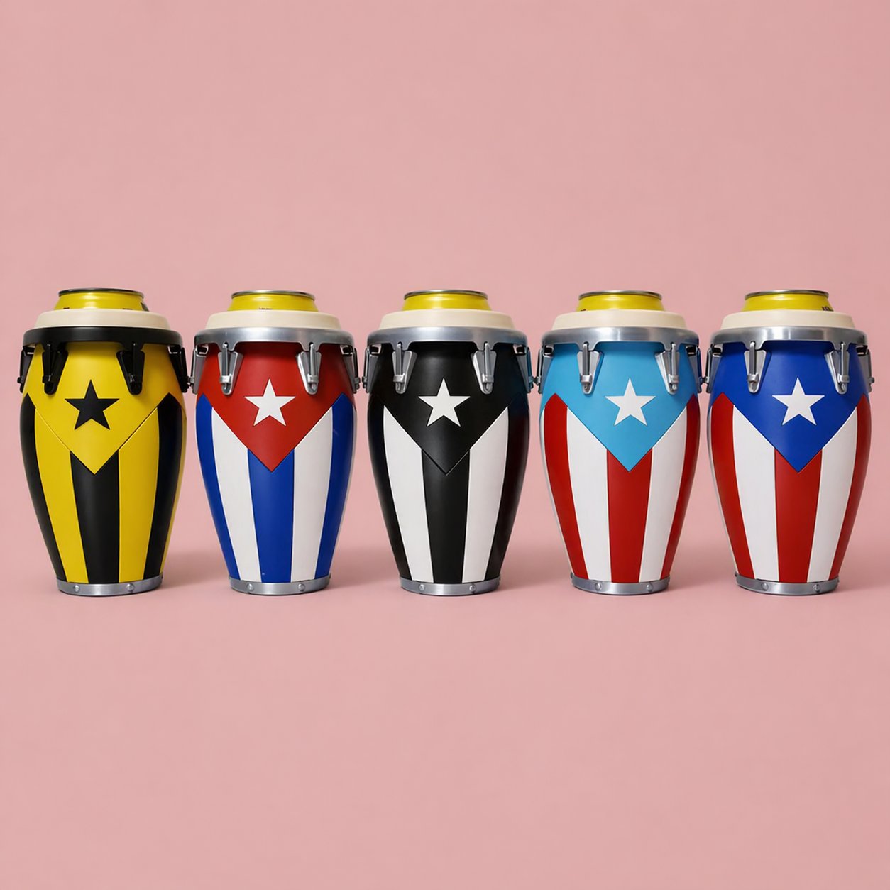 Conga-Style Can Holder – Celebrate Caribbean Pride, One Sip at a Time