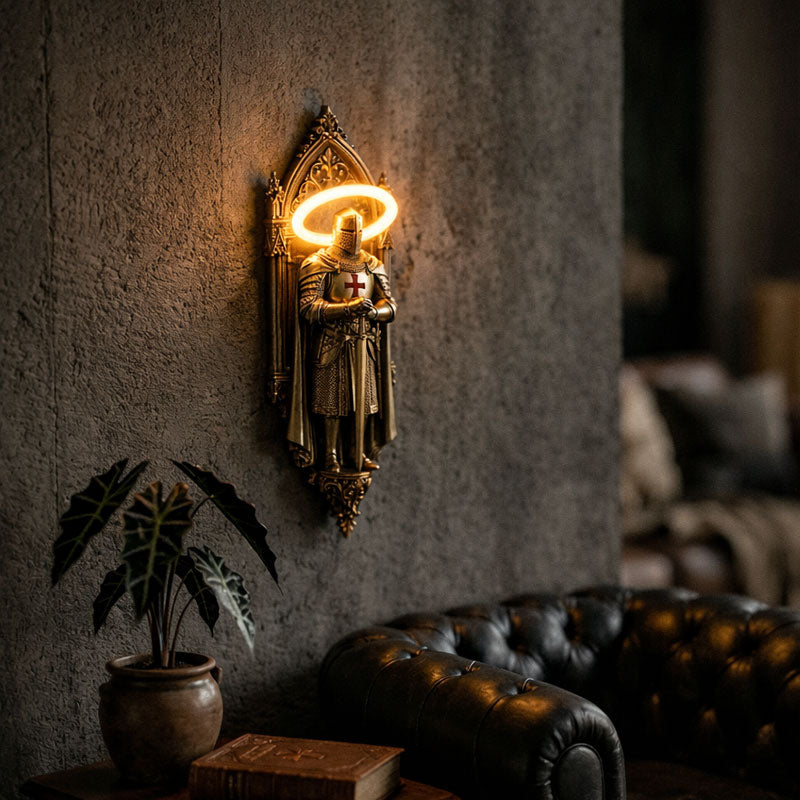 🛡️ Knight Wall Lamp