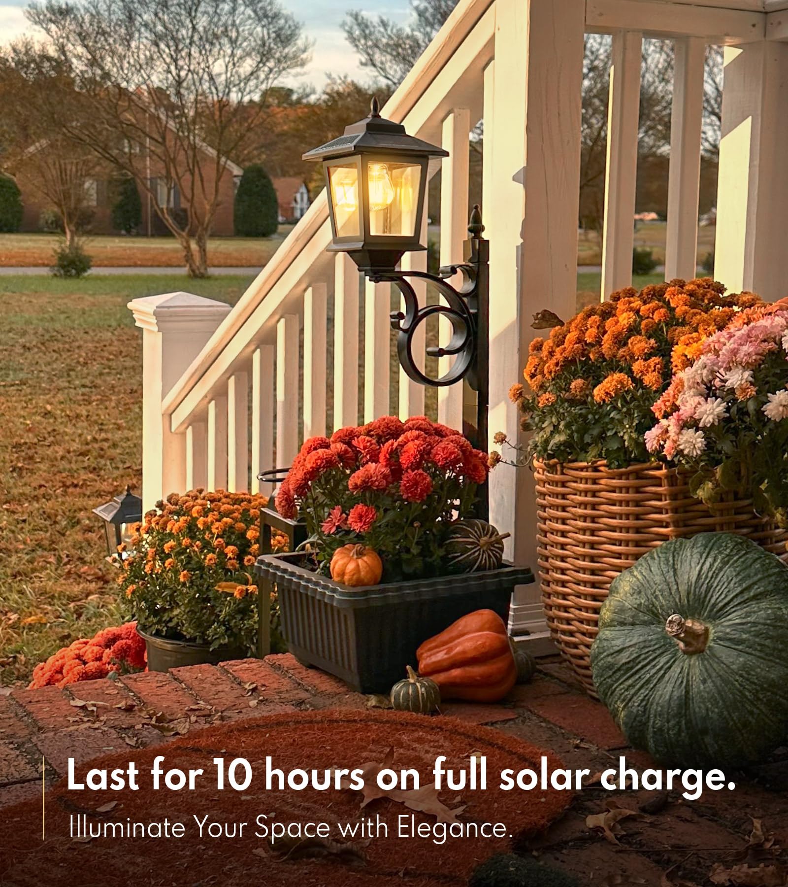 Solar Lamp Post with Planter