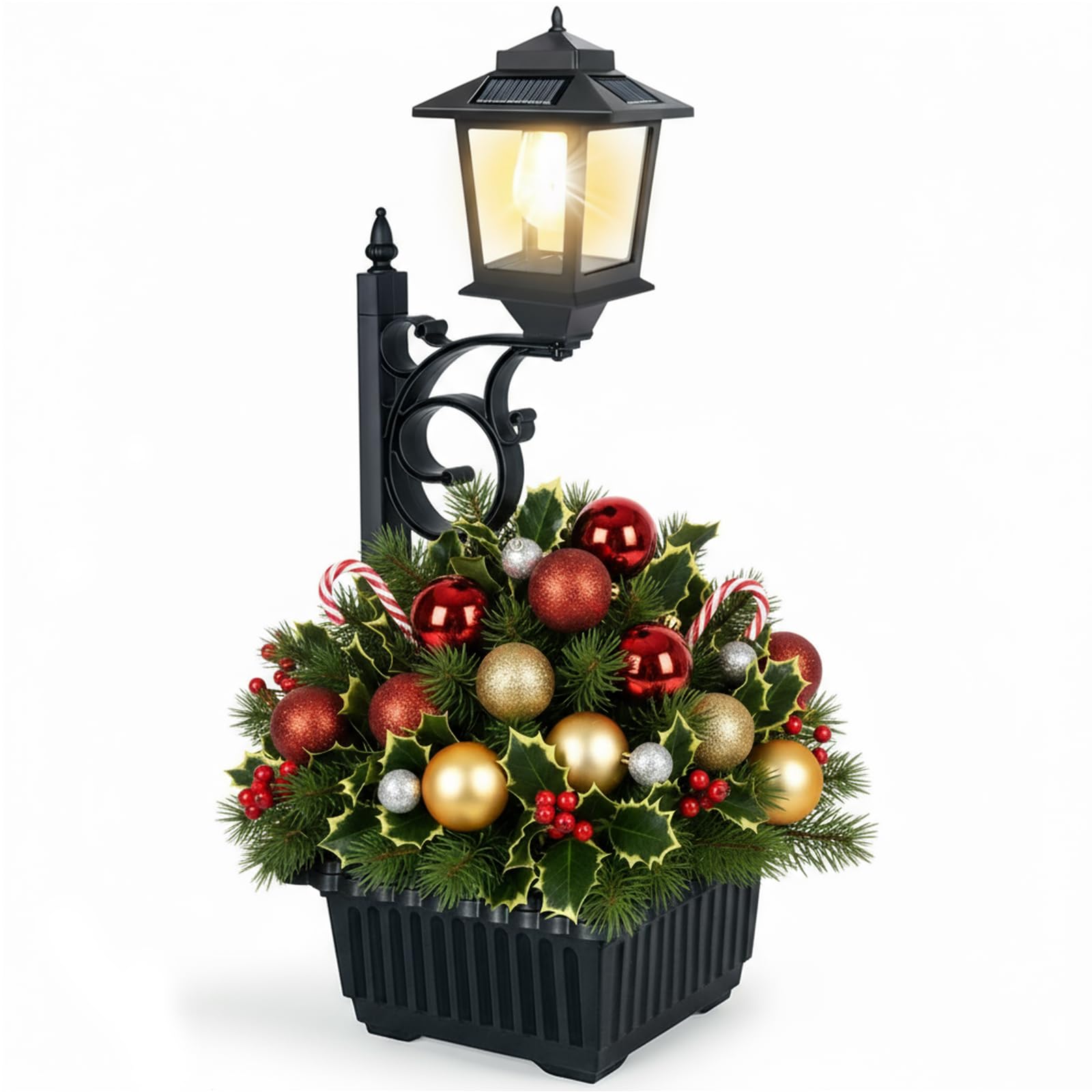 Solar Lamp Post with Planter