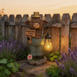 Solar-Powered Scottish Highland Bull Garden Welcome Light