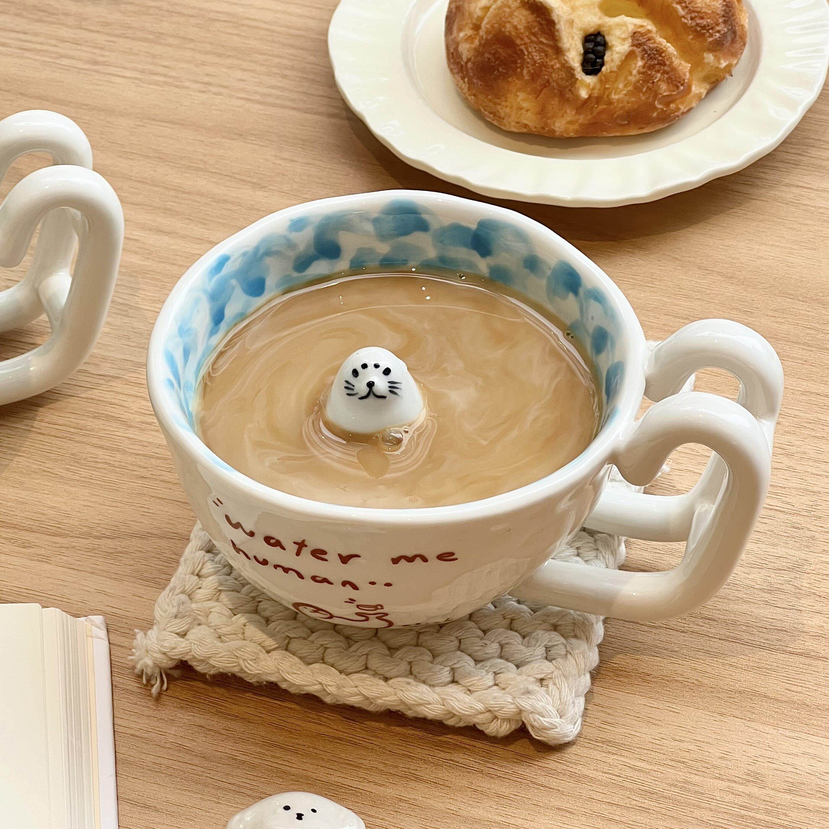 Cute Seal Ceramic Mug – Novelty Coffee Cup for Animal Lovers
