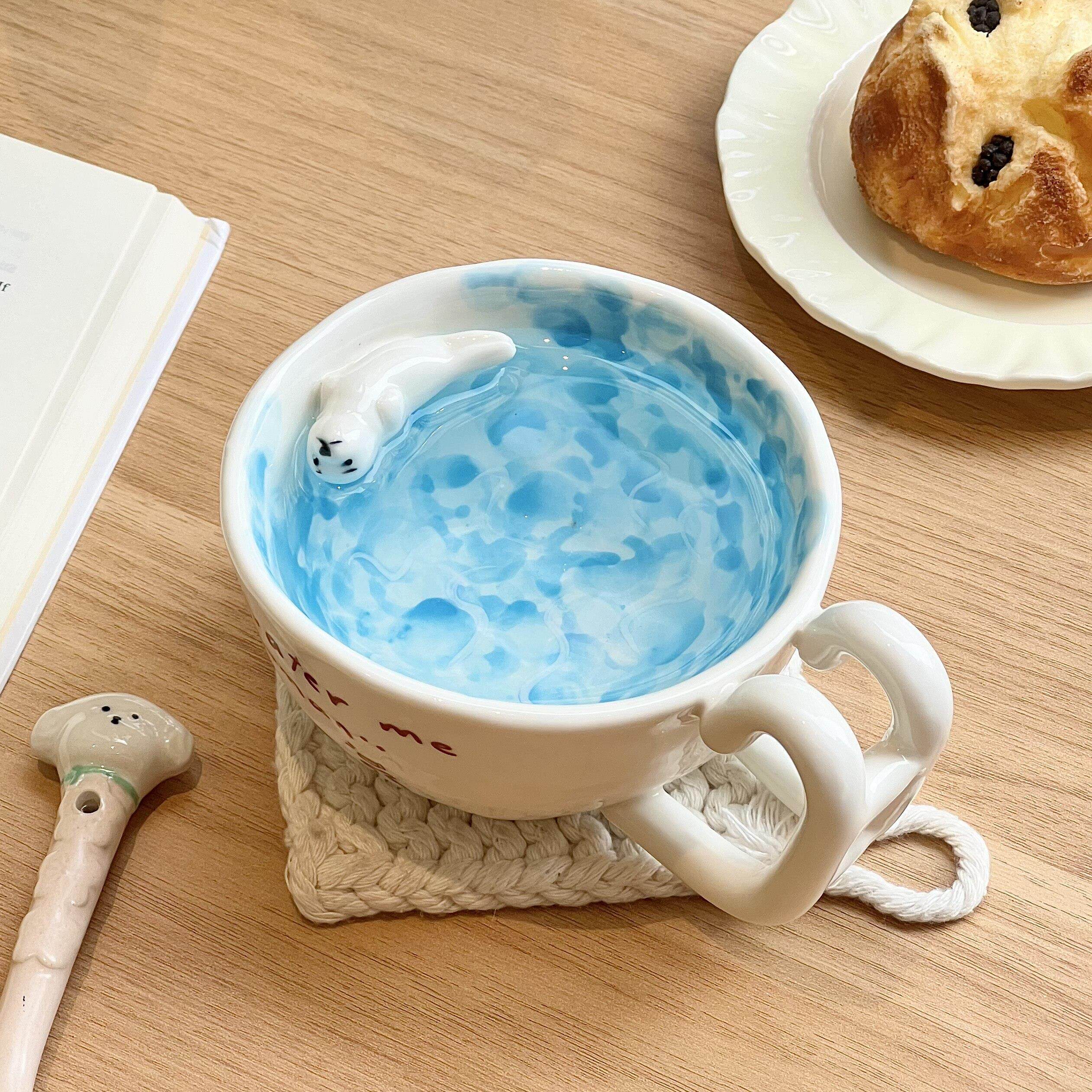 Cute Seal Ceramic Mug – Novelty Coffee Cup for Animal Lovers
