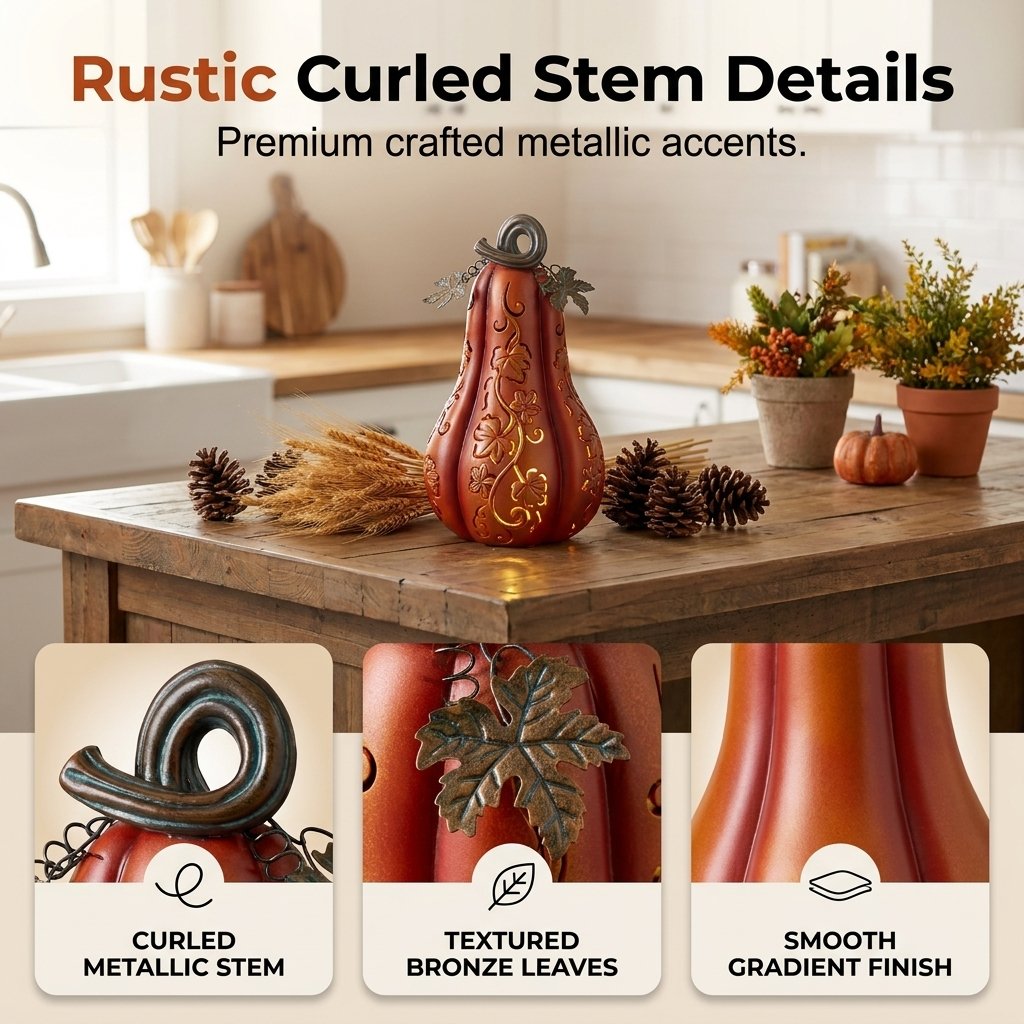 Light-Up Halloween Gourd Decoration