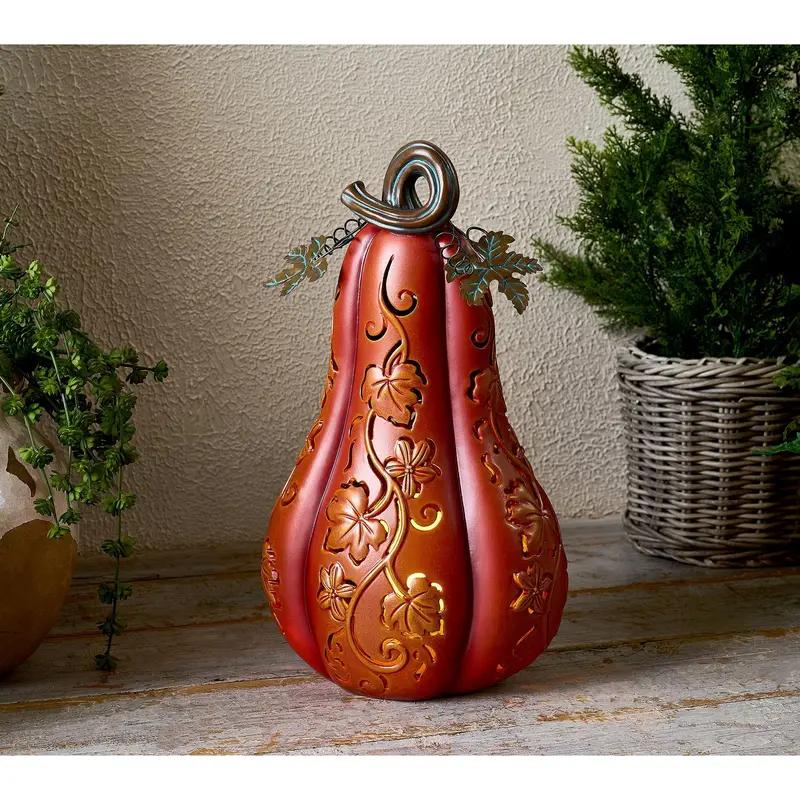 Light-Up Halloween Gourd Decoration