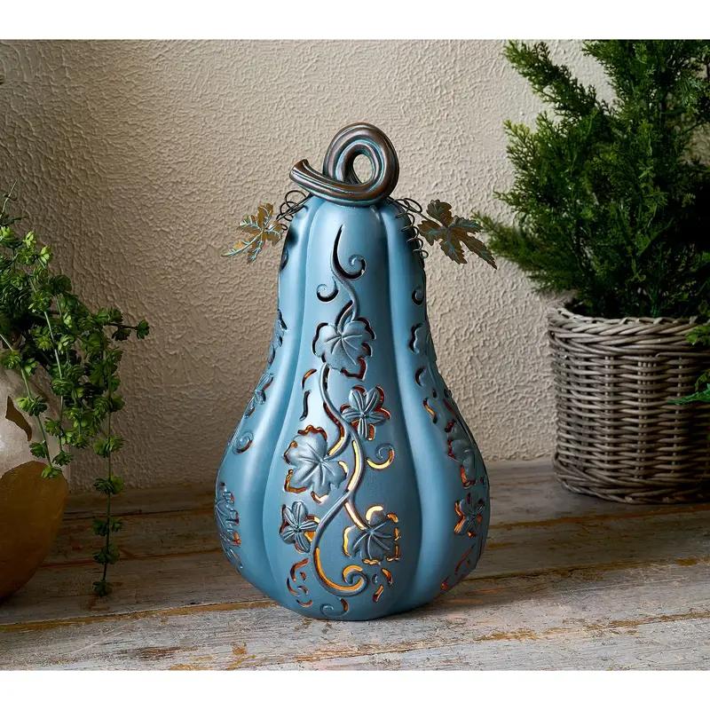 Light-Up Halloween Gourd Decoration