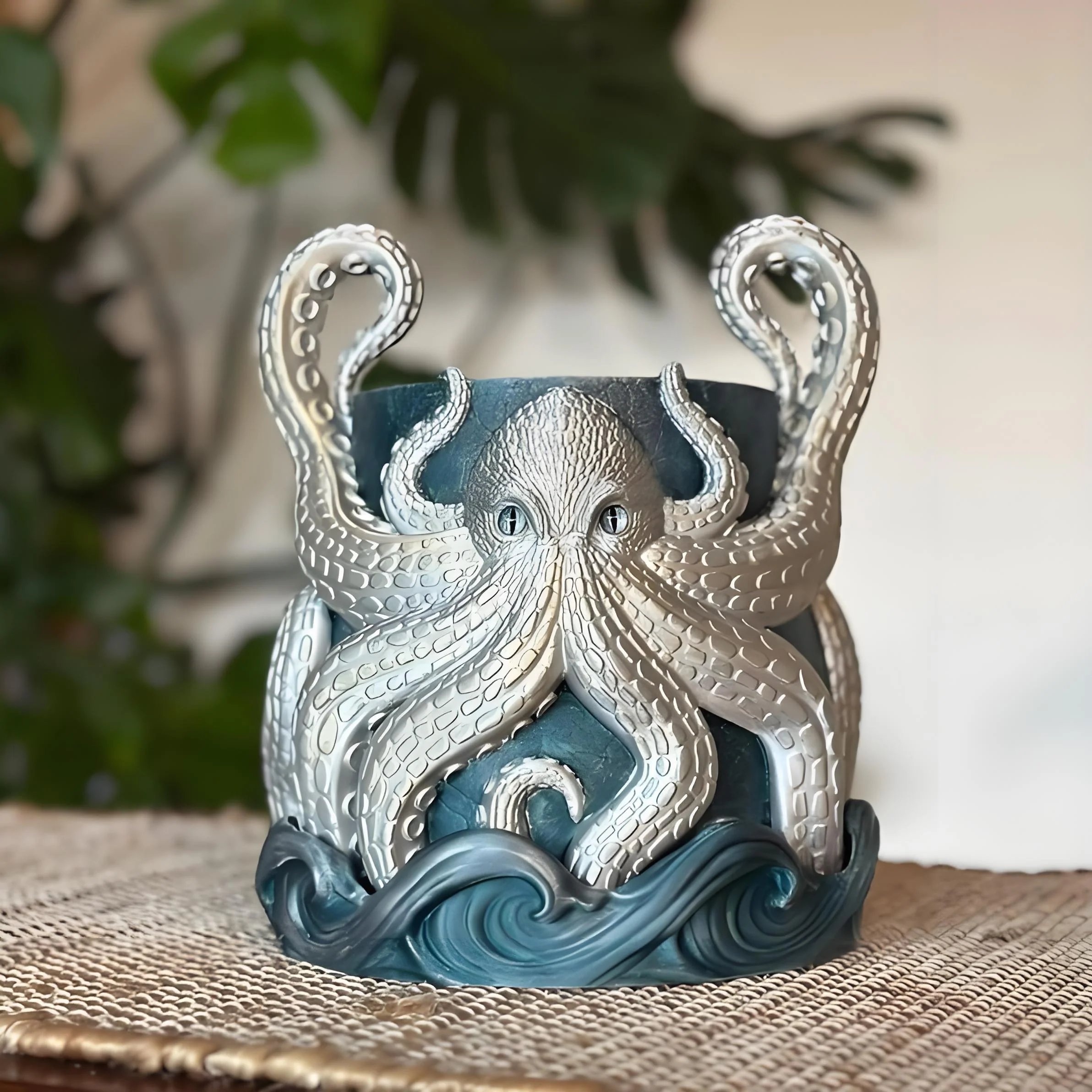 3D Printed Kraken Planter – Octopus Planter with Tray