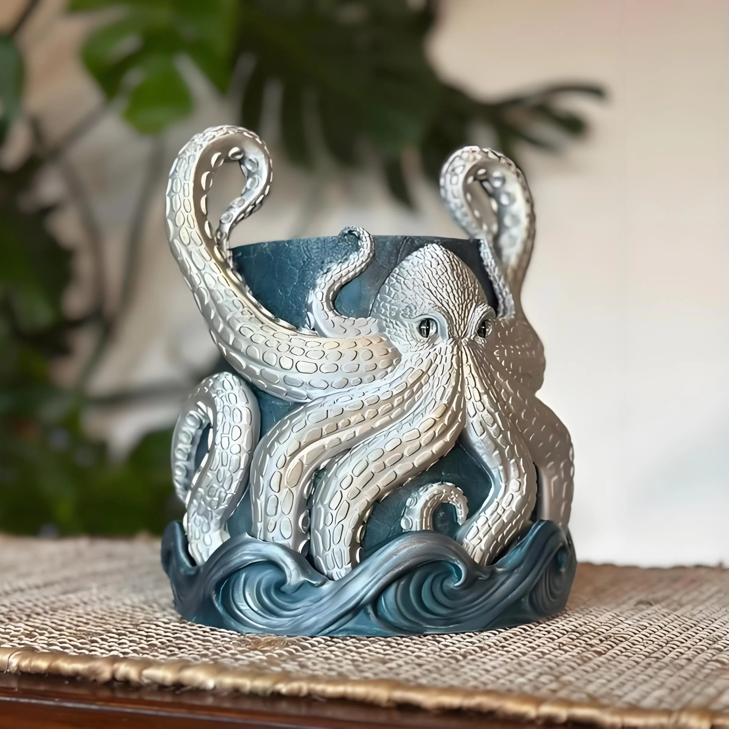 3D Printed Kraken Planter – Octopus Planter with Tray