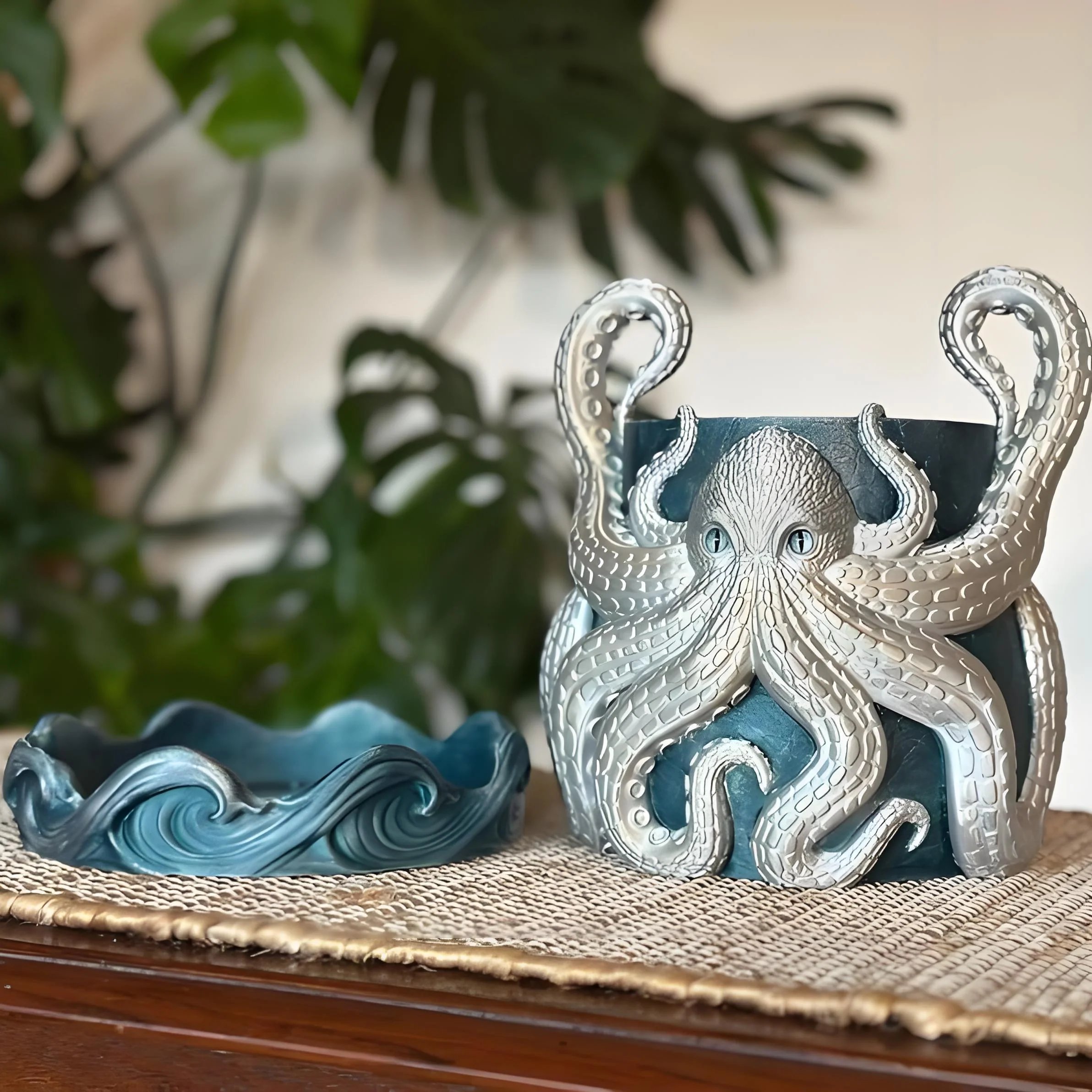 3D Printed Kraken Planter – Octopus Planter with Tray