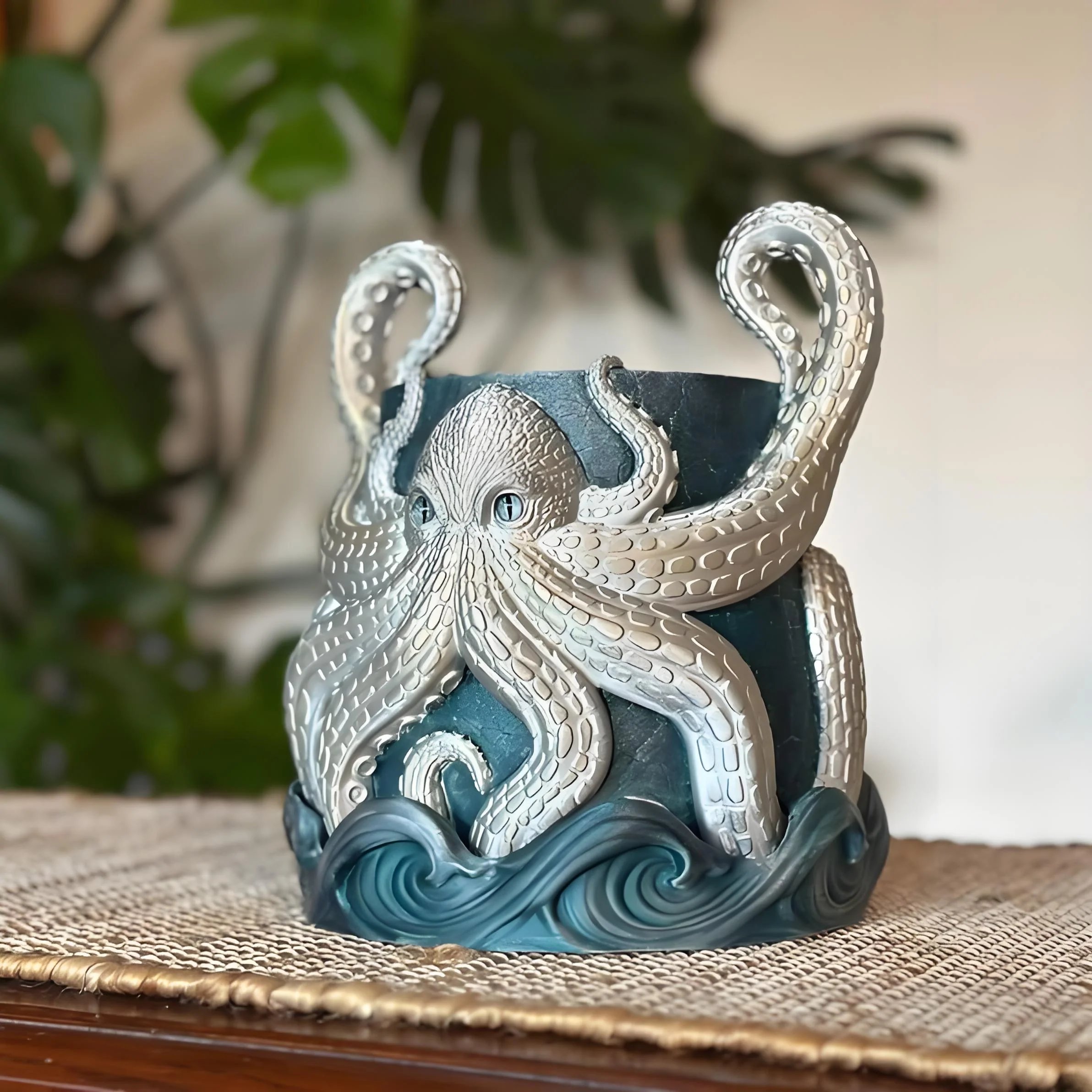 3D Printed Kraken Planter – Octopus Planter with Tray