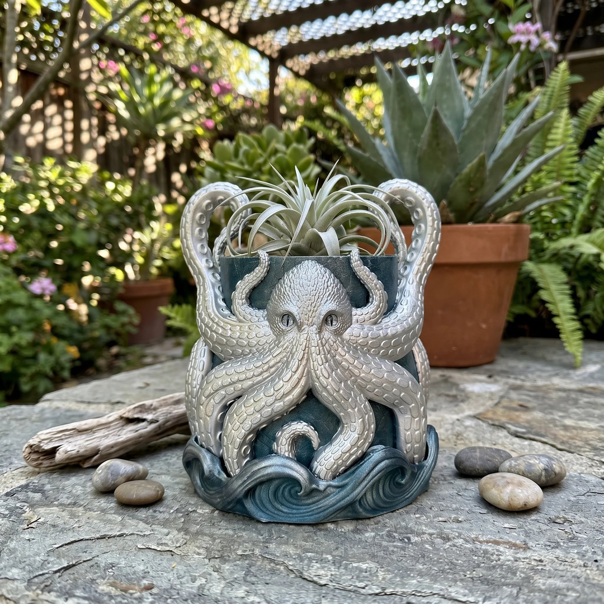 3D Printed Kraken Planter – Octopus Planter with Tray