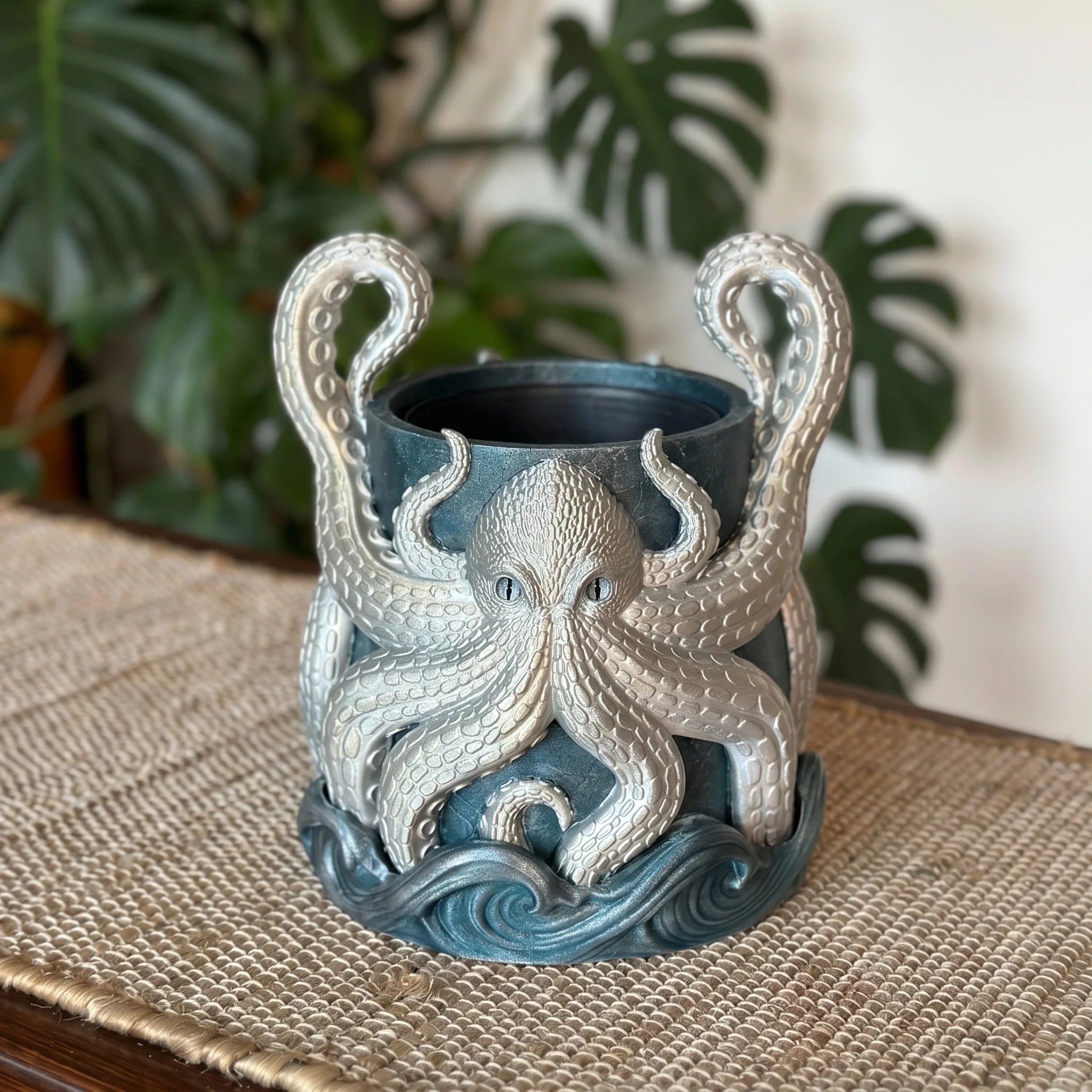 3D Printed Kraken Planter – Octopus Planter with Tray