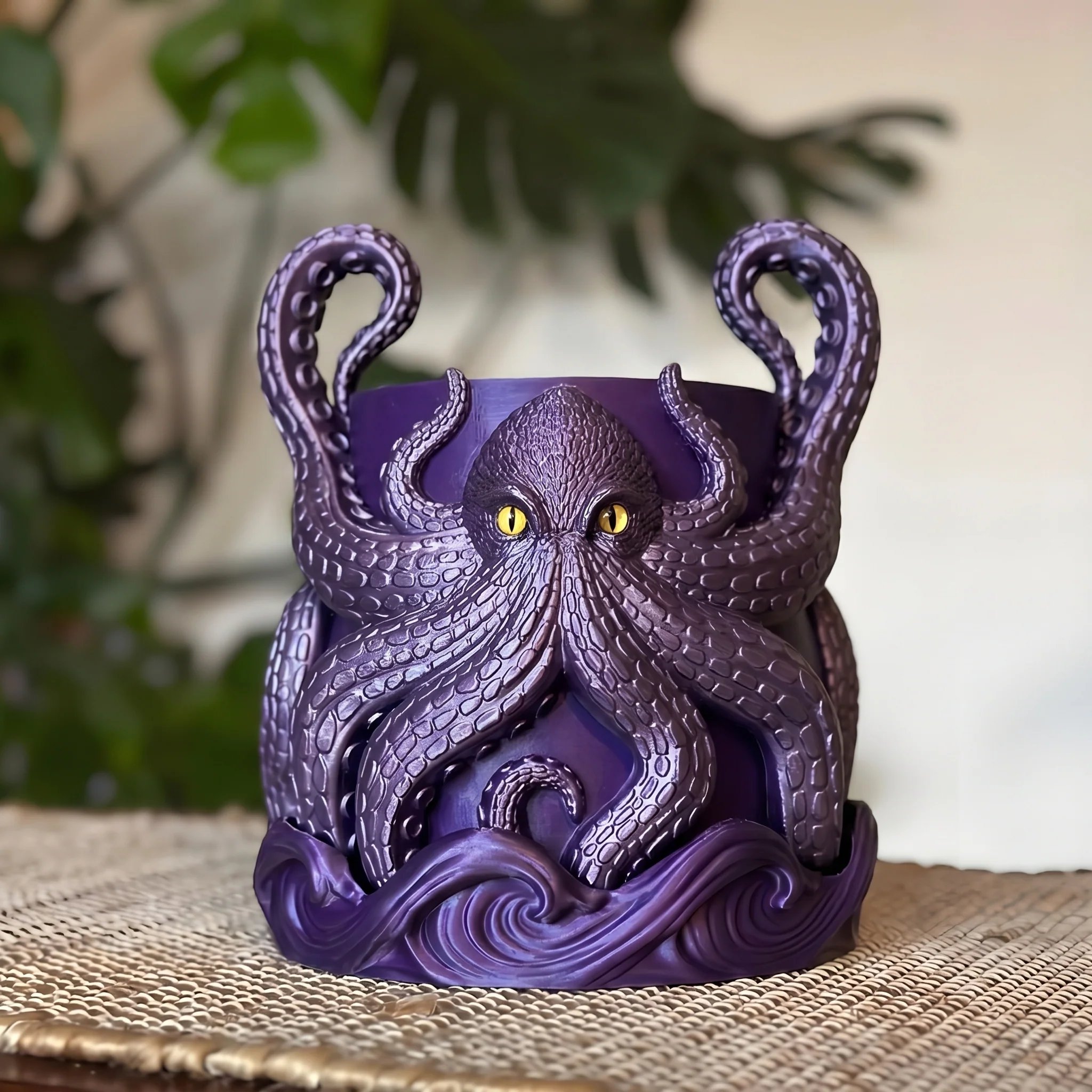 3D Printed Kraken Planter – Octopus Planter with Tray