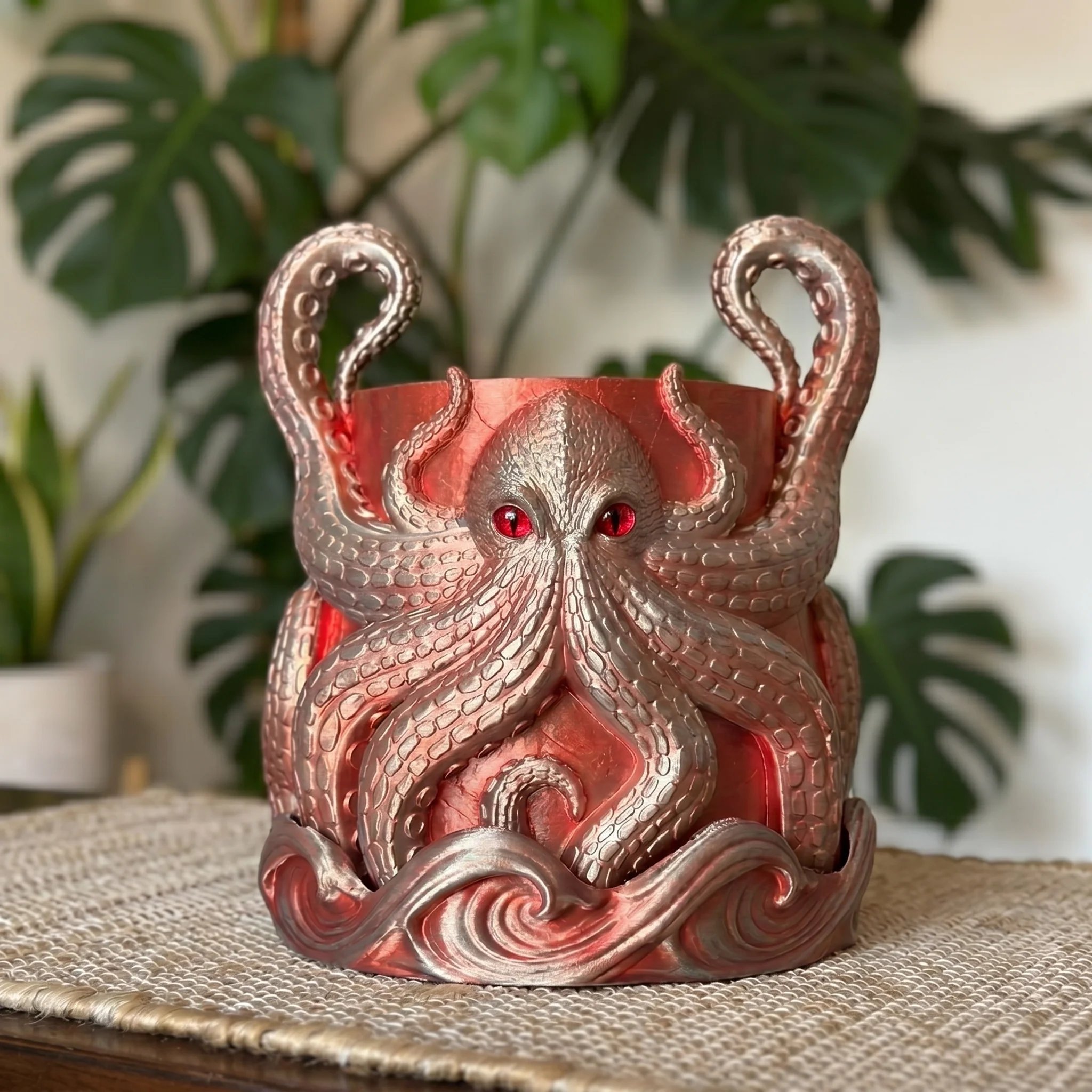 3D Printed Kraken Planter – Octopus Planter with Tray