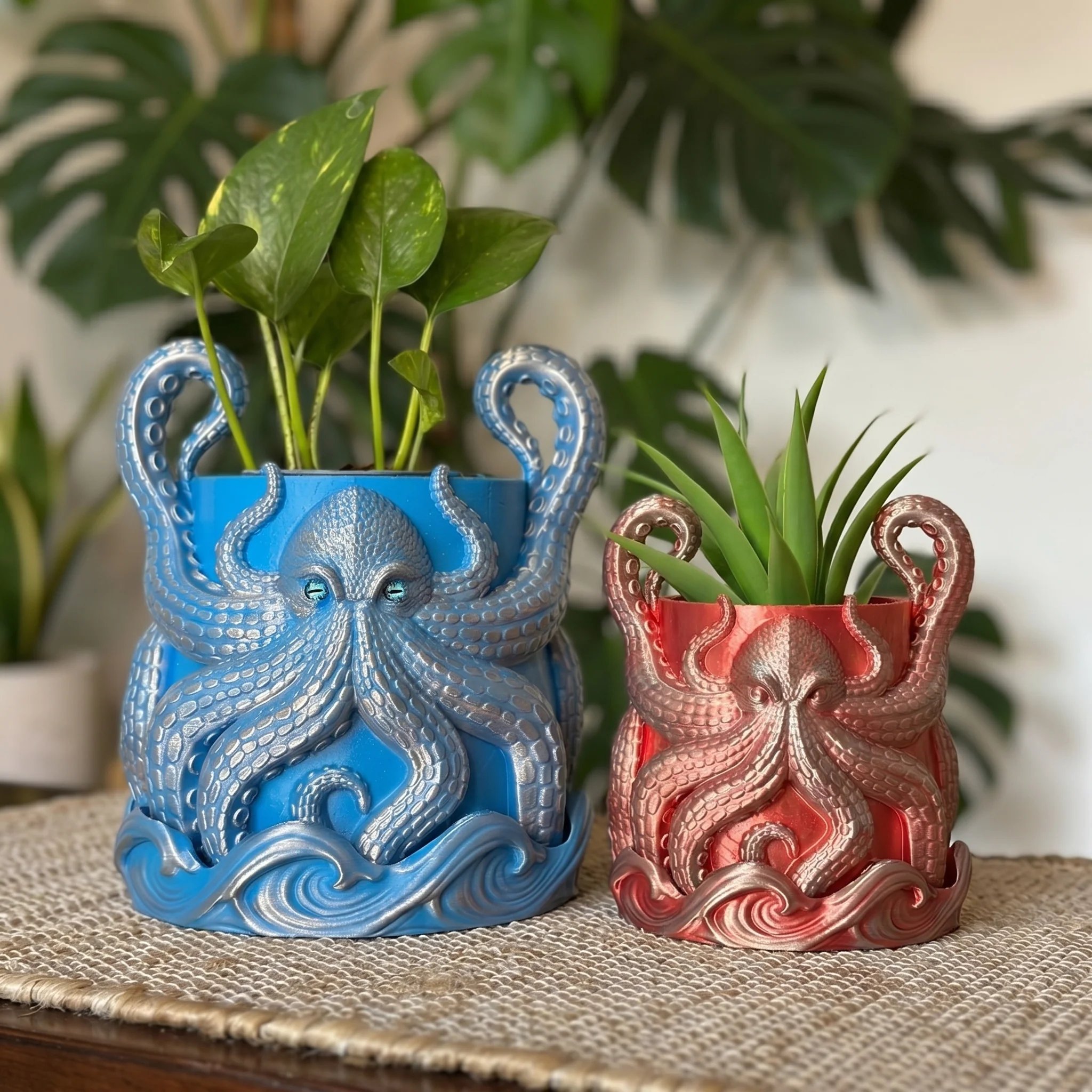 3D Printed Kraken Planter – Octopus Planter with Tray