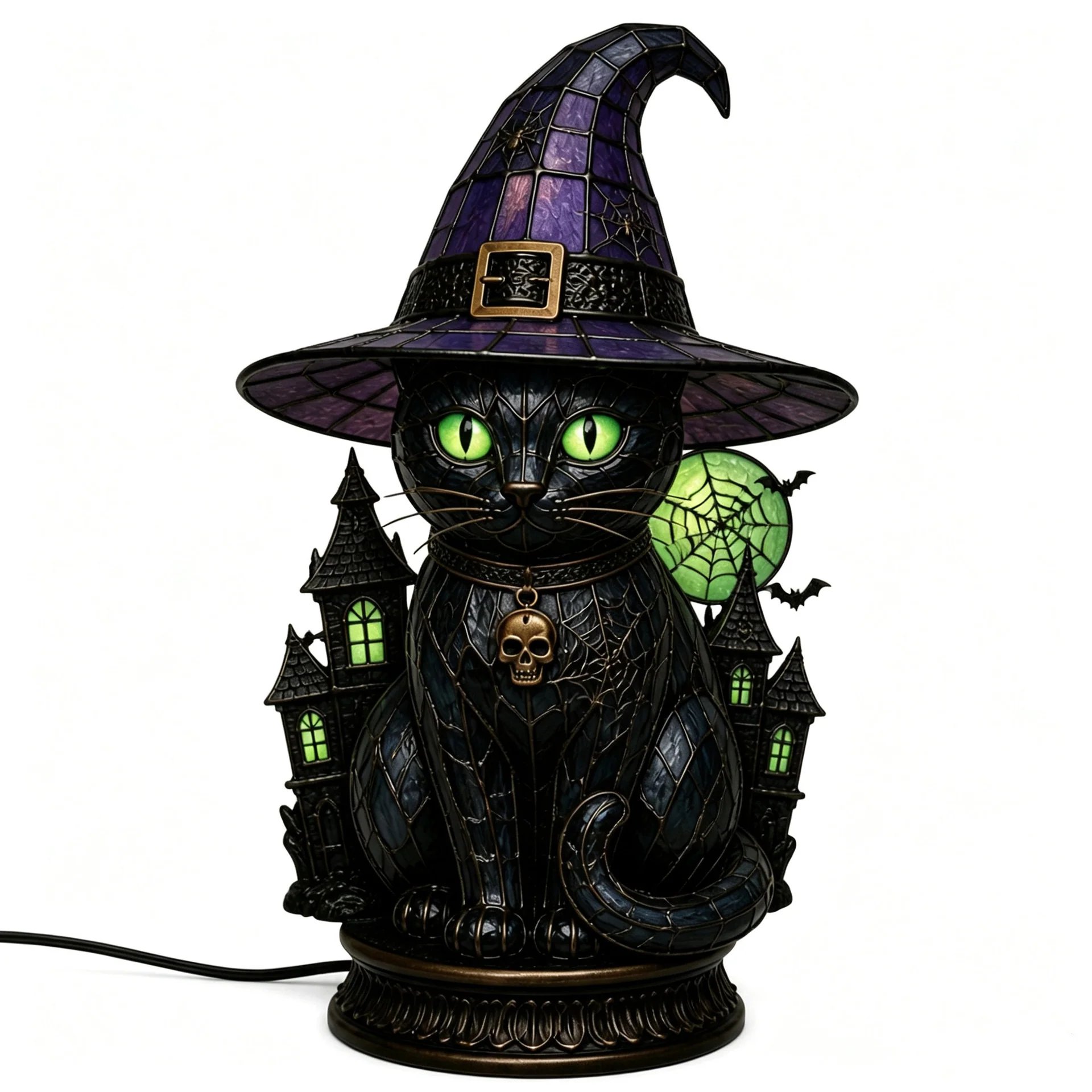 🔥Exclusive Limited Item 👍🔥50%OFF🐈 Gothic Stained Glass Witch Black Cat Table Lamp | Halloween Witch Hat Night Light Decor 🔥Exclusive Limited Item 👍🔥50%OFF🐈 Gothic Stained Glass Witch Black Cat Table Lamp | Halloween Witch Hat Night Light Decor