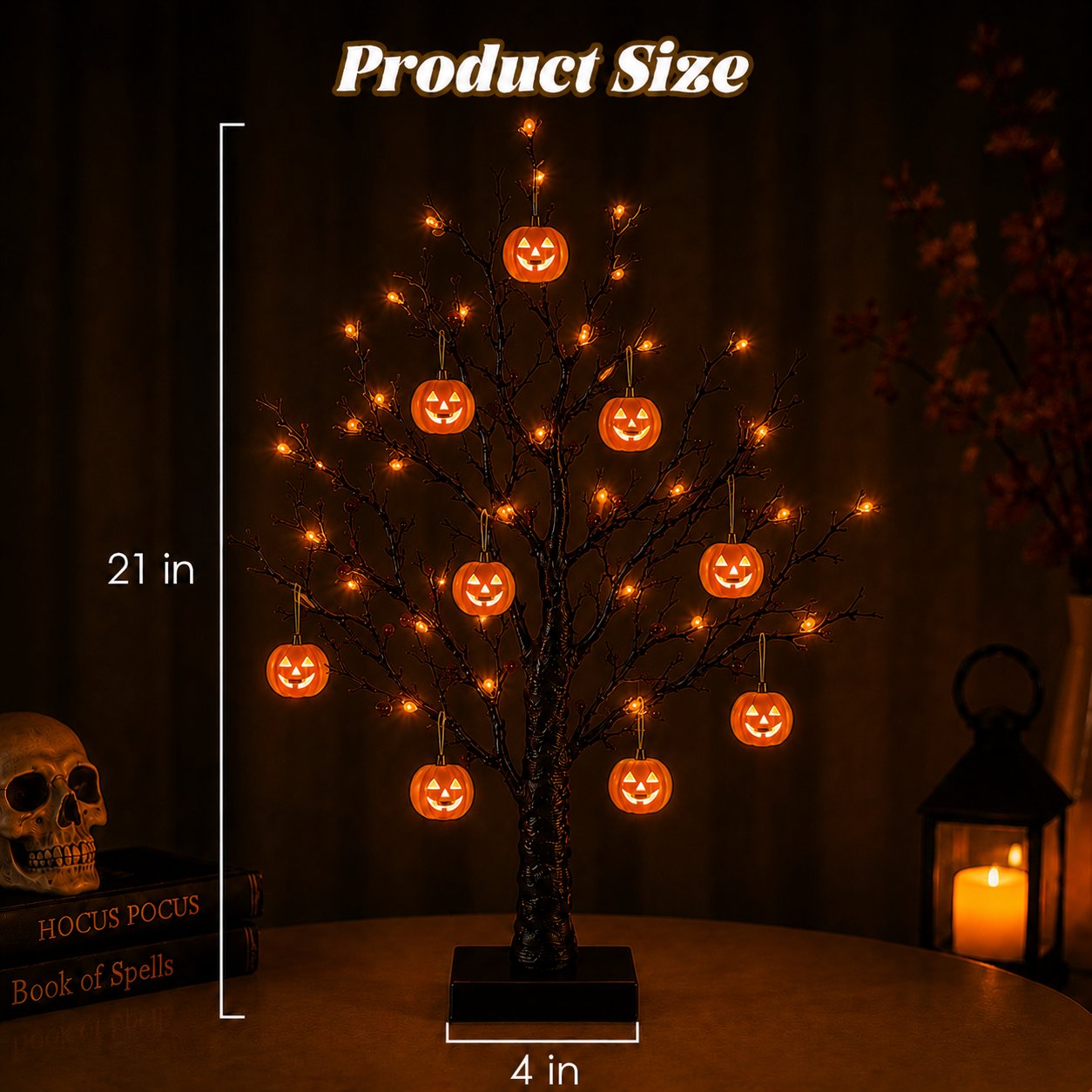 Vintage LED Halloween Ghost Tree 
