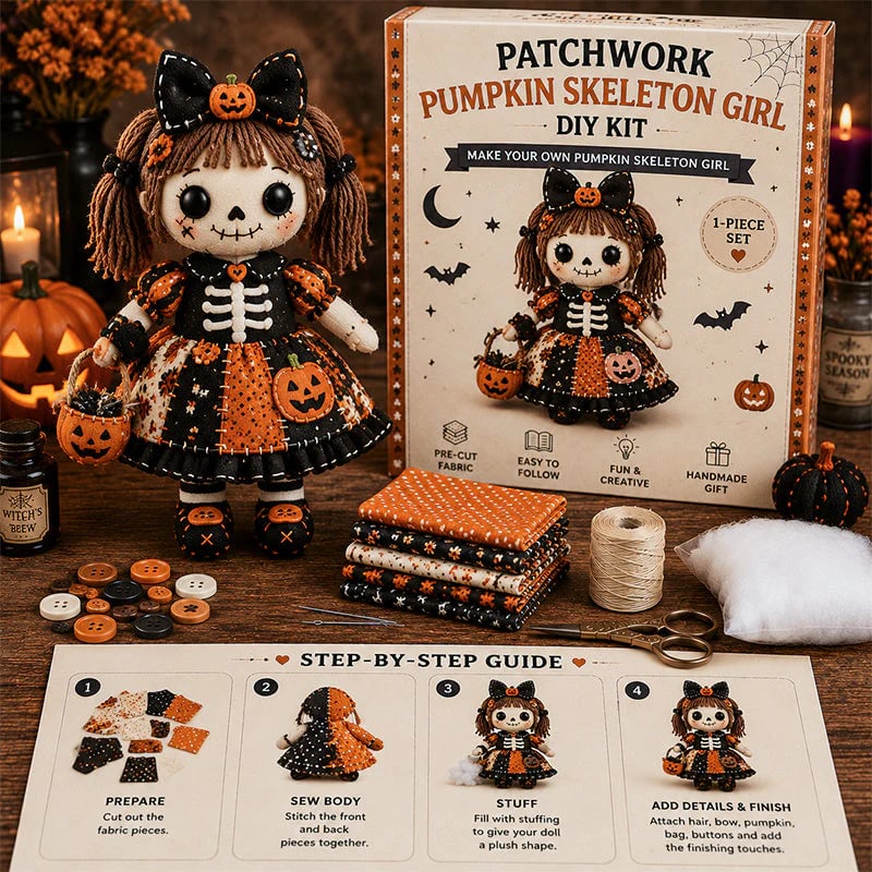 Halloween DIY Skeleton Doll Sew Kit