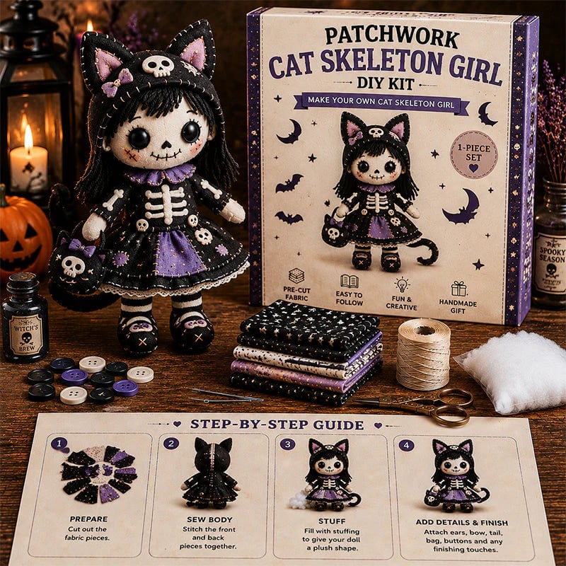 Halloween DIY Skeleton Doll Sew Kit