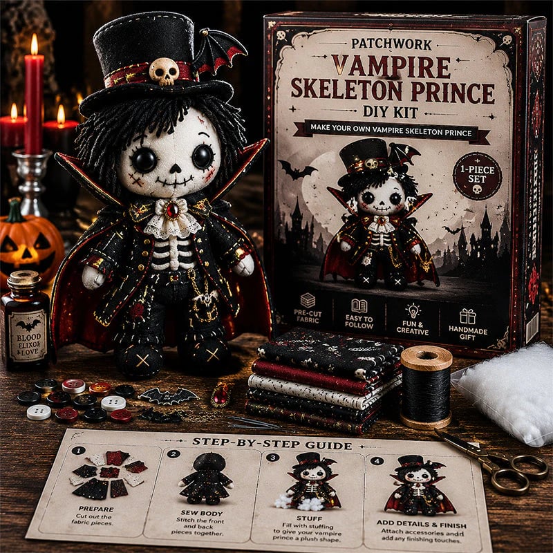 Halloween DIY Skeleton Doll Sew Kit