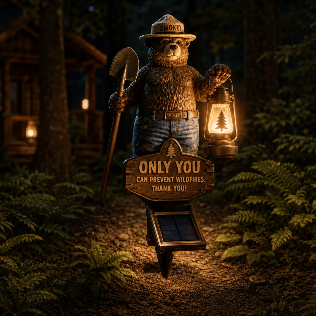 🔥Summer Sale 49% OFF🔥 - Smokey Bear Solar Garden Stake Light
