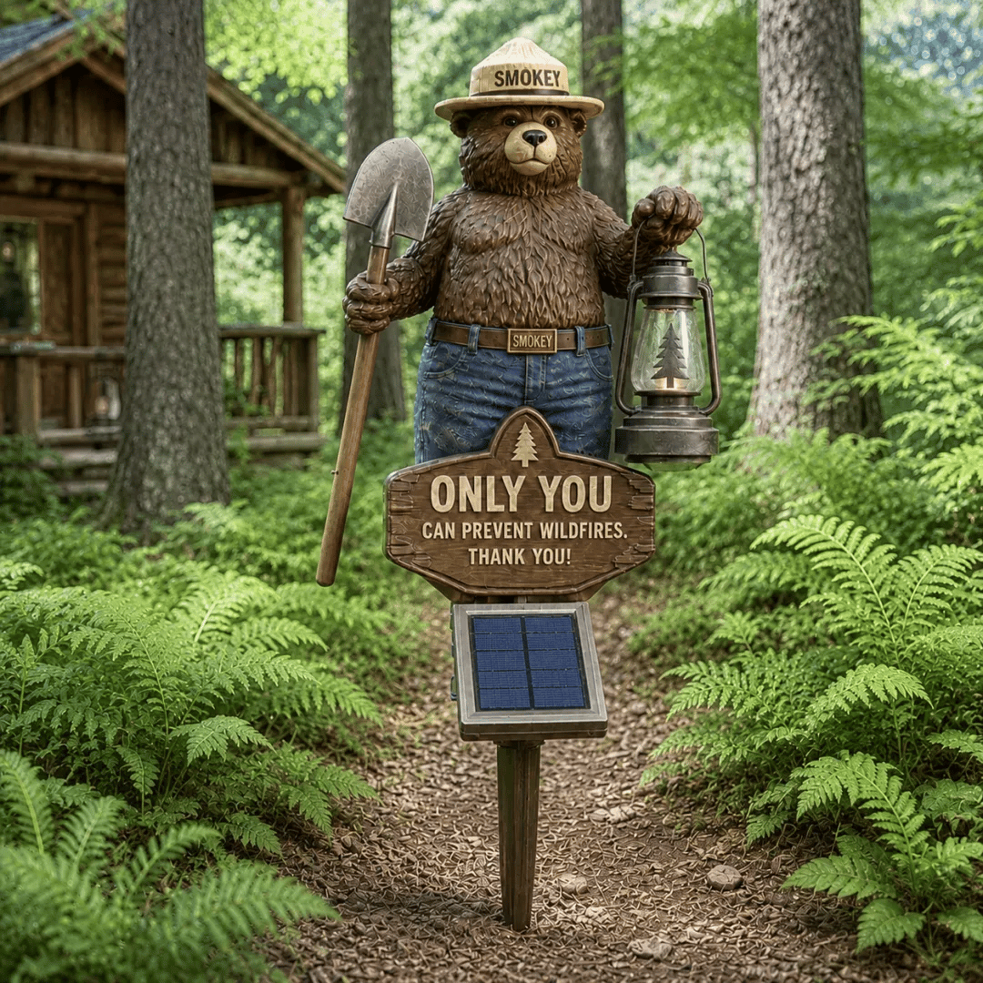 🔥Summer Sale 49% OFF🔥 - Smokey Bear Solar Garden Stake Light