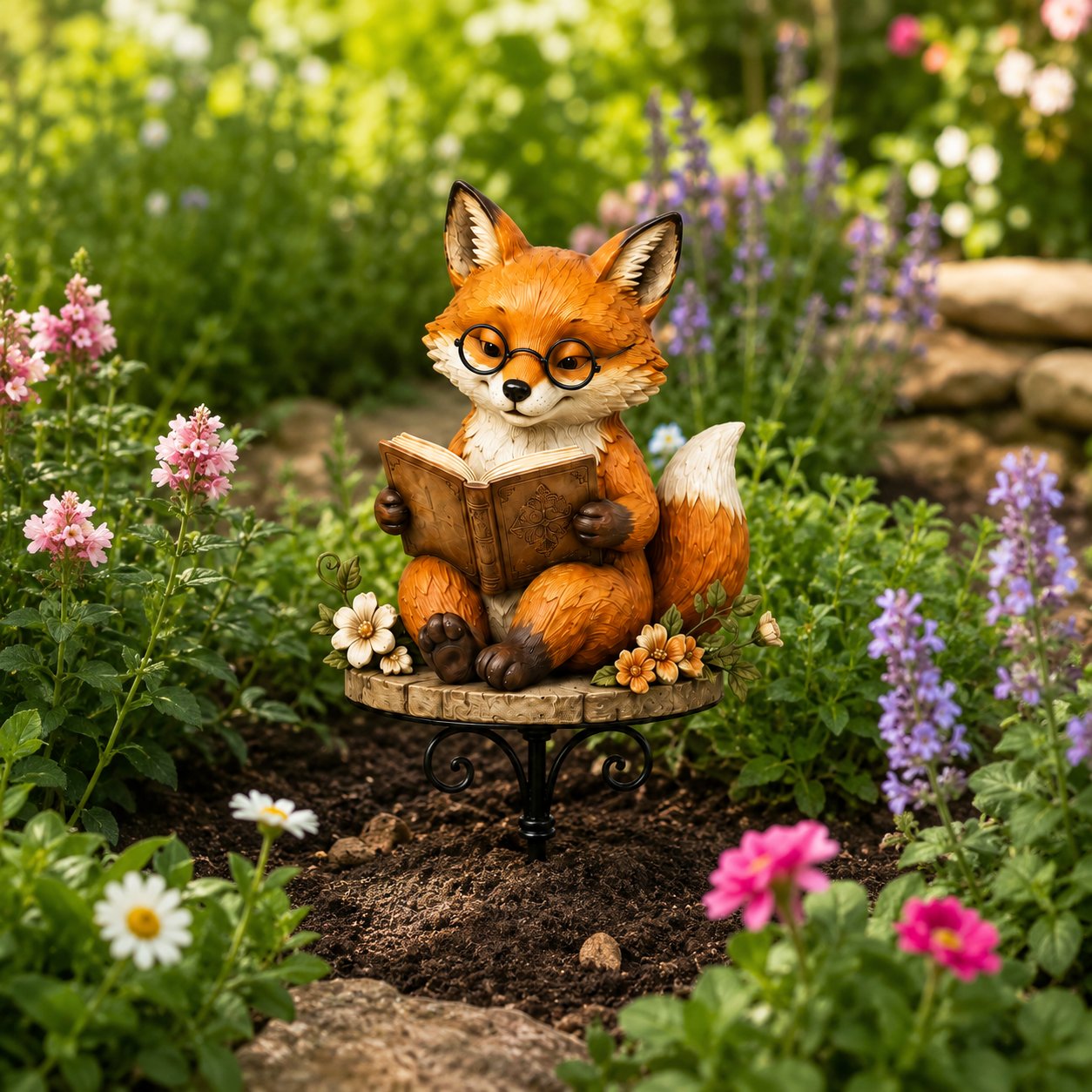 😺🐶Animal Reading Garden Stake📖