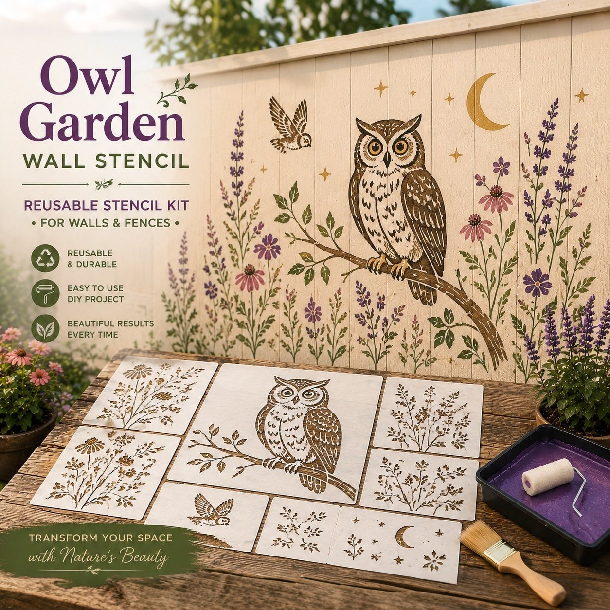HOT SALE 49% OFF - 🌿Garden Bloom Wall Stencil Kit | DIY Garden Painting Templates for Every Space