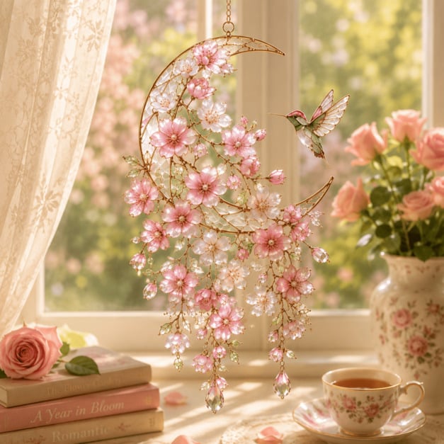 🔥Last Day 50% OFF - 🌸Crystal Garden Suncatcher - 🌹Peony Halo / Buy 1