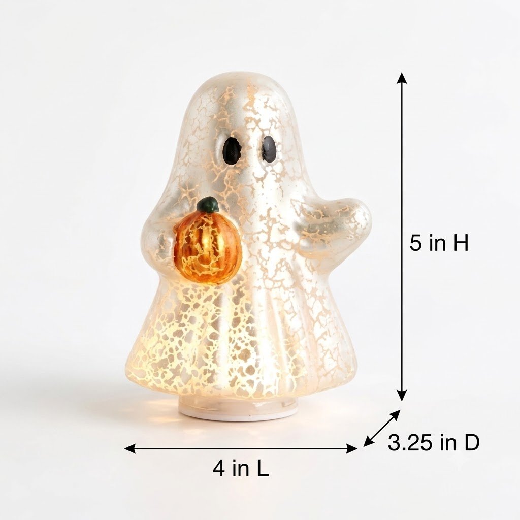⭐Light-Up Mercury Glass Ghost Figurines