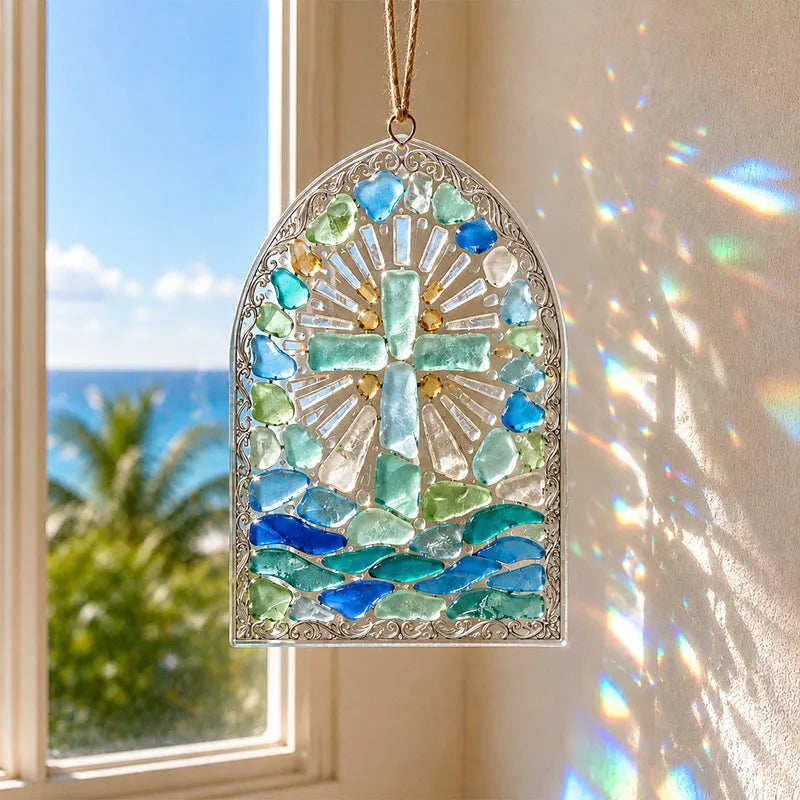 🎅 2026 Christmas Gift 50% Off--“Be Still” Christian Sea Glass Suncatcher DIY Kit 