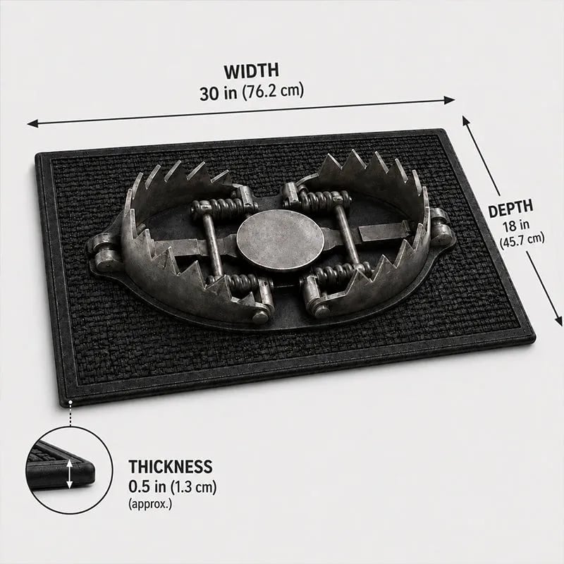 💥 LAST DAY 49% OFF - 😂 Gotcha! 3D Bear Trap Illusion Doormat – Funny Prank Entry Mat 