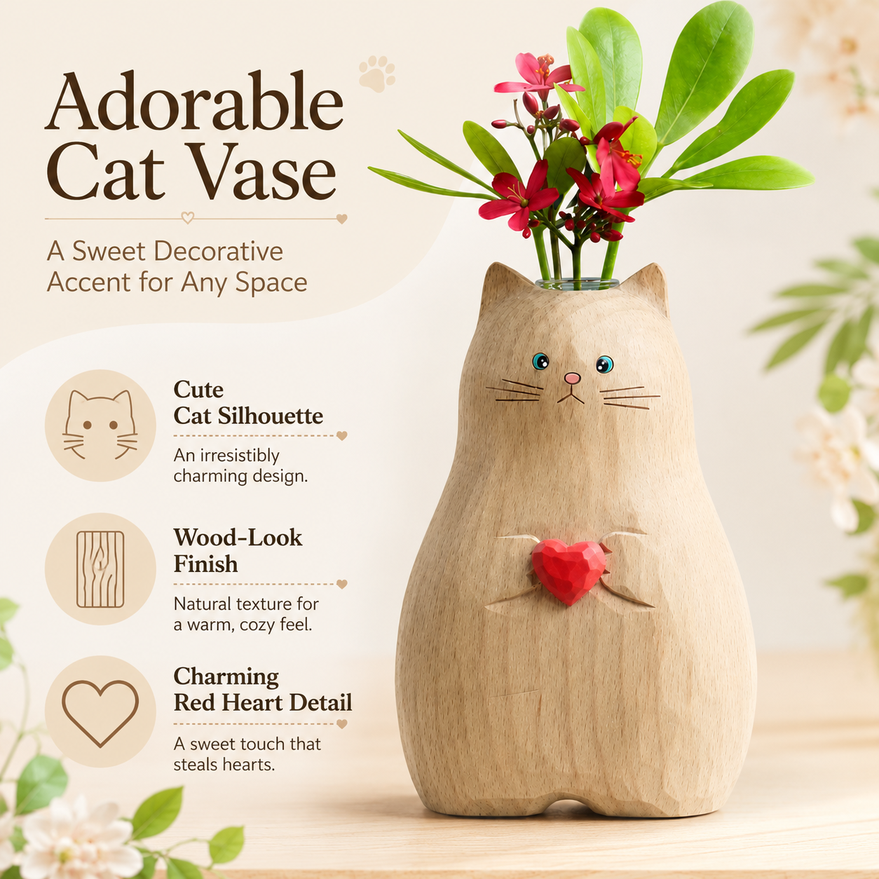 Cute Cat Vase