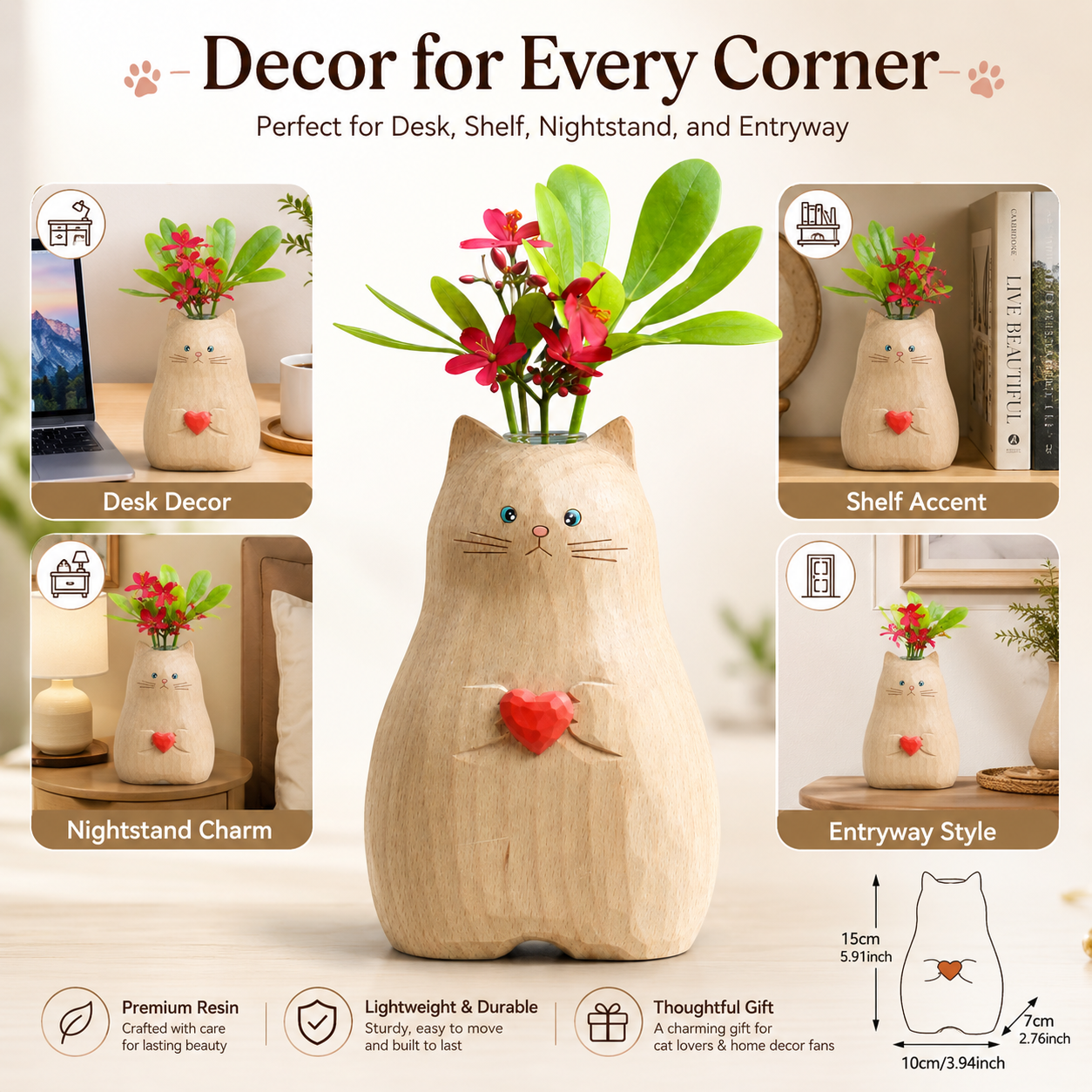 Cute Cat Vase