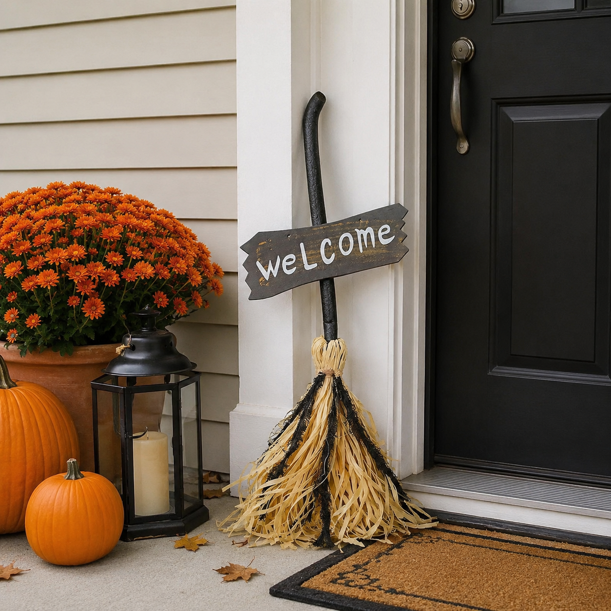 Voice-Activated Light-Up Halloween Witch's Broom