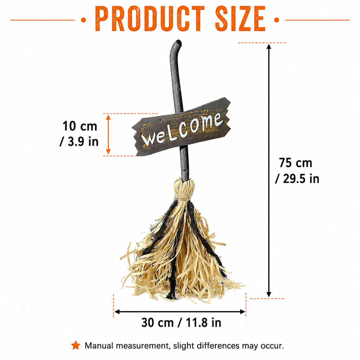 Voice-Activated Light-Up Halloween Witch's Broom