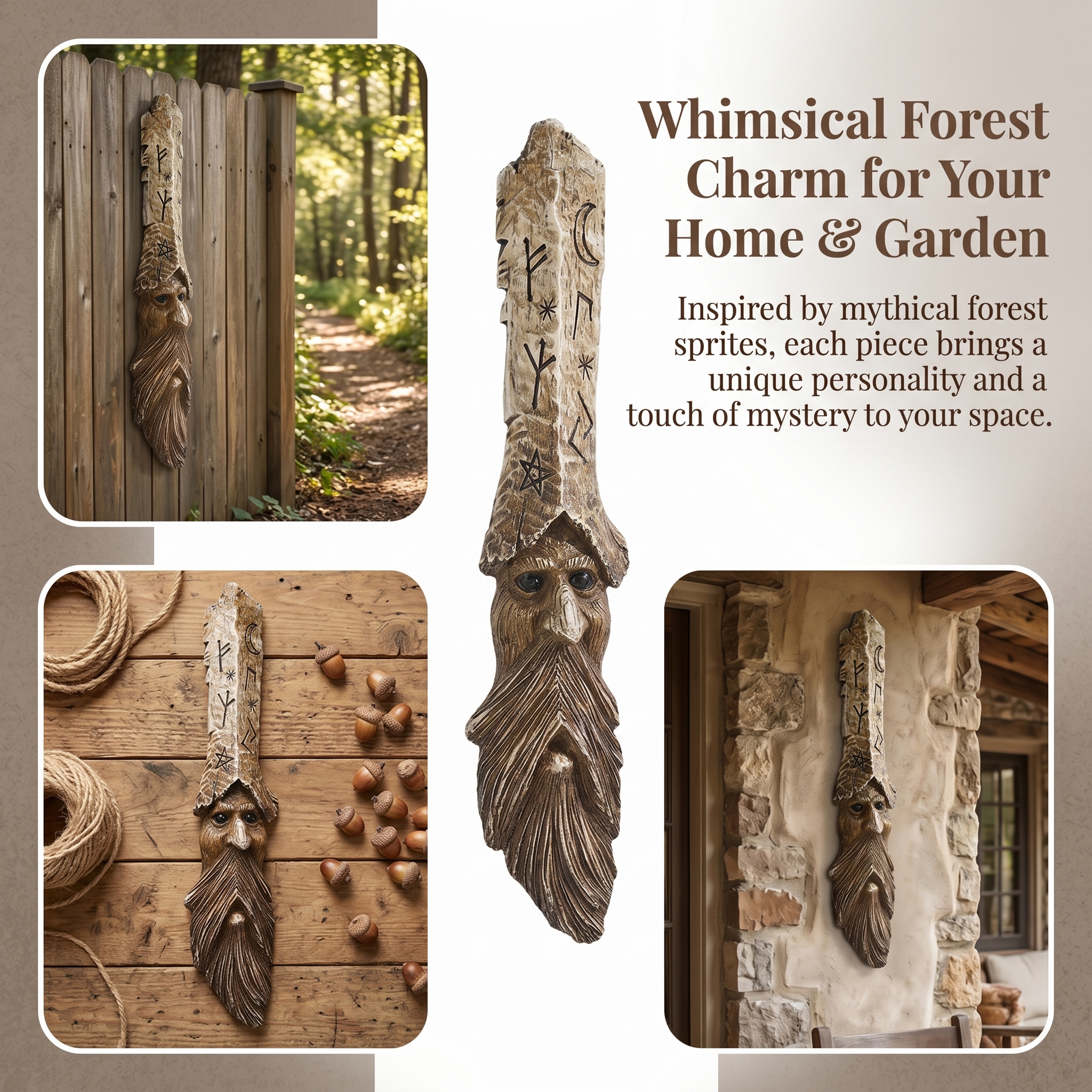 Creative Bark Sprite Wall Decor