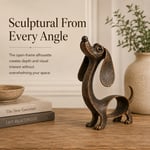 🐶✨Antique Bronze Dachshund Sculpture | Vintage Home Garden Ornament