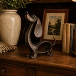 🐶✨Antique Bronze Dachshund Sculpture | Vintage Home Garden Ornament