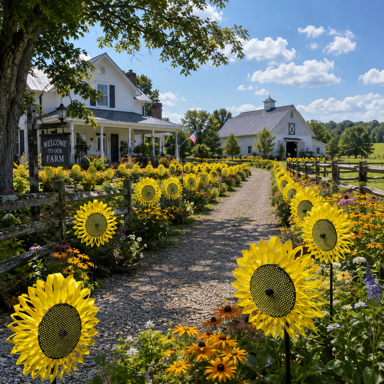 Sunflower Garden Wind Spinner
