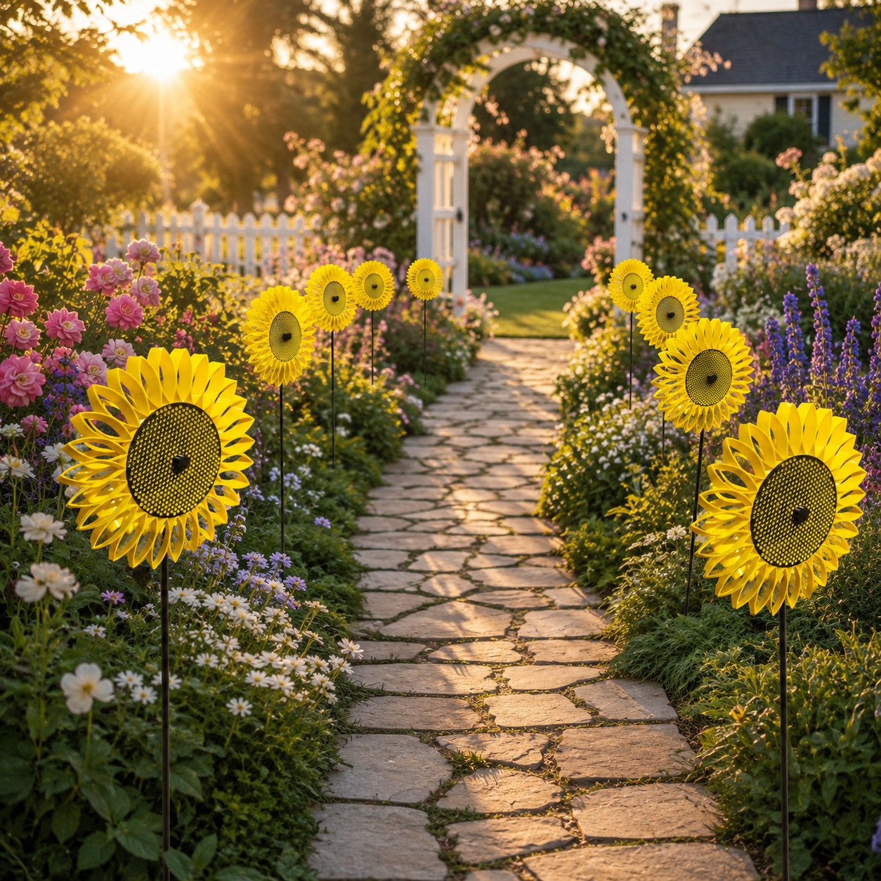 Sunflower Garden Wind Spinner