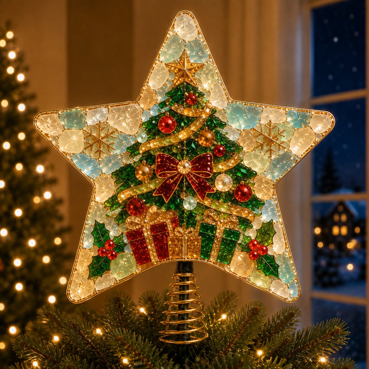 🎄 DIY Sea Glass Art Christmas Tree Topper Kit