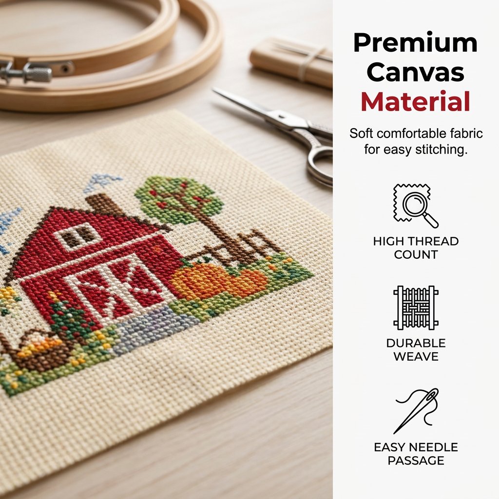 🔥LAST DAY 69% OFF -🏡 12-Month Seasons & Holidays Cross Stitch Kit — Relaxing DIY Craft Project for Beginners & Craft Lovers