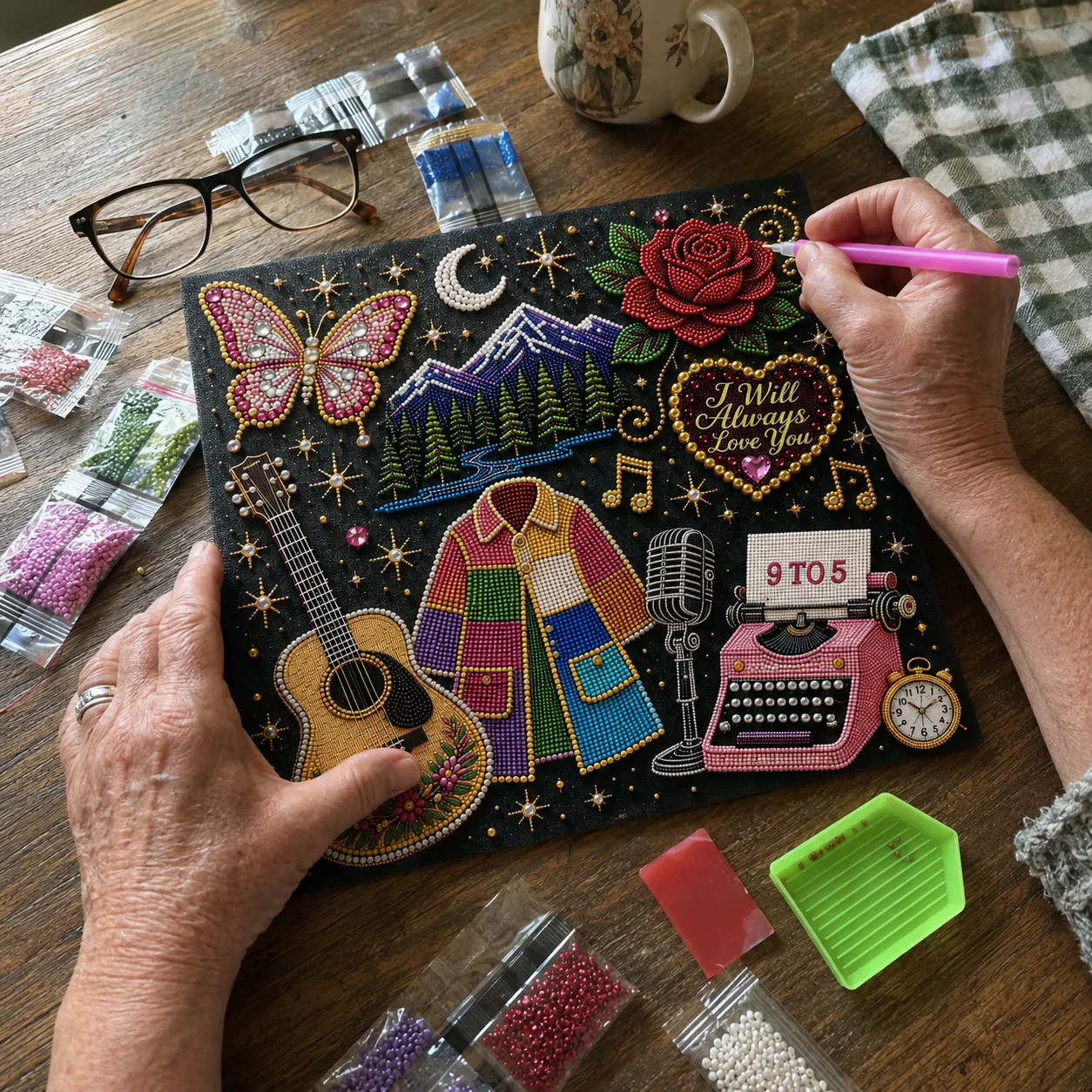 🎤 Premium 3D Pearl Dolly Country Music Tribute Art Kit 